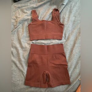 Burnt orange matching set